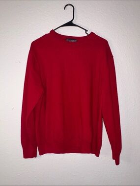 Hart Schaffner Marx Red Merino Crewneck Sweater